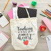 Sparkle and Bash Canvas Tote Bag for Teacher Appreciation Gifts,