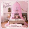 Pink Bed Canopy for Girls, Mosquito Netting for Bedroom, Bed