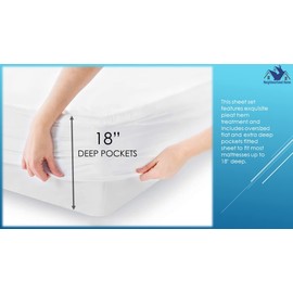 Pure Egyptian Twin-XL Size Cotton Bed Sheets Set 1000 Thread Count Bedding and Pillowcases – Egyptian Cotton Sheets Twin-XL Size Bed- Sateen Sheets -18" Inch Deep Pocket Twin-XL Sheets - Light Grey