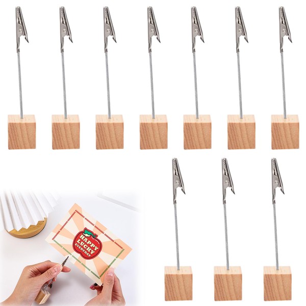 Photo Holder with Clip, Photo Stand, Pack of 10 Photo