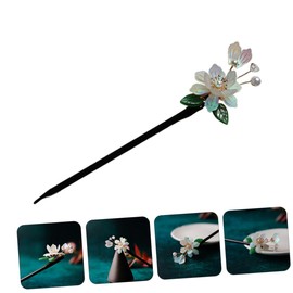 Beavorty 3 Pcs Classical Chinese Hair Chopsticks Ebony Floral Hair Stick for Traditional and Modern Styles