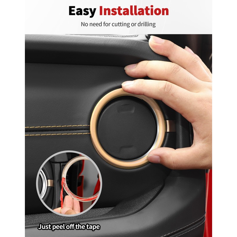 JWWY Dashboard Air Vent Trim Ring Set Fit for 2024-2026+