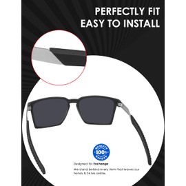 BLAZERBUCK Replacement Temple Sleeves Ear Socks for Oakley Exchange OX8055/Exchange R OX8184/Exchange Sun OO9483 Eyeglass - Black