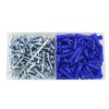 Everbilt #10-12 x 1-1/4 Blue Ribbed Plastic Drywall Anchor Kit