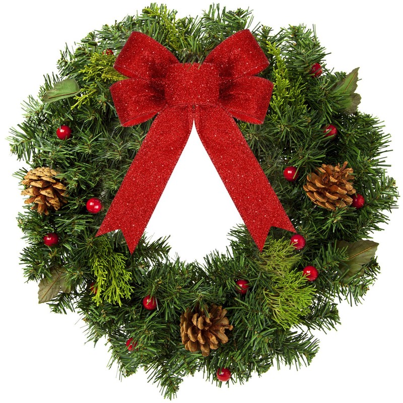 WILLBOND Pack of 24 Christmas Ribbon Bow Sparkle Bow Christmas