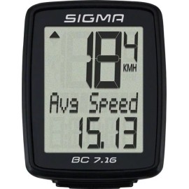 Sigma BC 7.16 Seven Function Wired Distance Speed Time Bike Bicycle Computer New