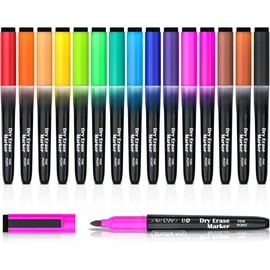 Dry Erase Markers, 15 Colors Magnetic Whiteboard Markers, Fine Point,  For Writing on Whiteboards, Dry-Erase Boards,Mirrors for School Office Home - Color: 15 Colors Ultra Fine