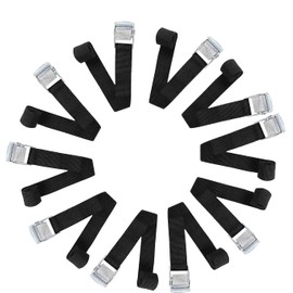 GAYISIC Strap with Buckle, 10 Pcs (2.5 cm x 1 m) Ratchet Tie Down Straps Fastening Lashing Straps Tensioning Belts Luggage Straps van straps, Cargo Straps for Bicycle Carrier Cargo Trailer Car Luggage