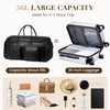 Convertible Garment Bag for Travel, PU Leather Carry On Garment