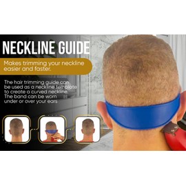 and Neckline Shaving Template | Curved Silicone Band | Great for Creating Skin Fade Guidelines for DIY Haircuts | Fade Haircut Guide for Hair Clippers