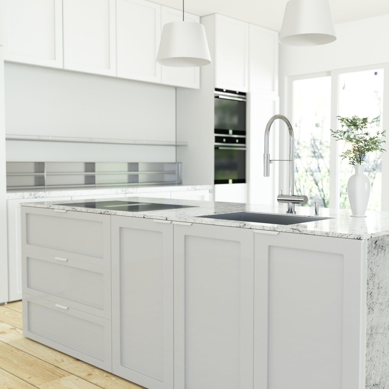 goldenwarm 5Pack White Edge Pull Handles 128mm White Cabinet Handles