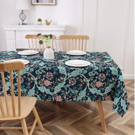 Obal William Morris Tablecloth Original Design Tablecloth Water Resistant Rectangular Table cloth Kitchen Dinning Decoration Table Cover Washable, 260cm x 152cm (Wilhelmina)