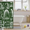 Homewish Golf Theme Shower Curtain Green Grass Bathroom Shower Curtain