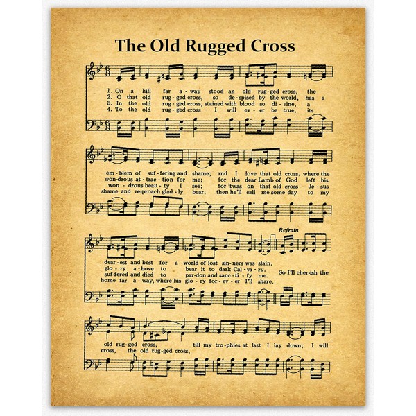 The Old Rugged Cross Hymn Print Old Rugged Cross Poster