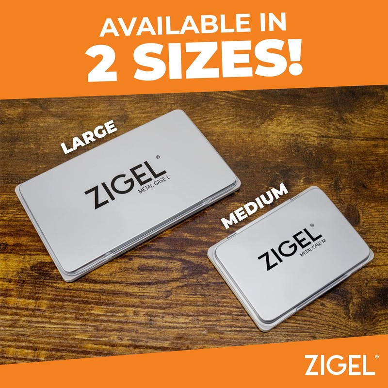 2 Pack Metal Case Stamp Pad Large Size, Dry -