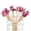Minisland Pink Red Flamingo Cocktail Picks, 5 Inch Long Bamboo