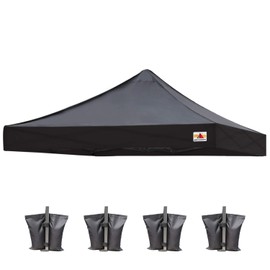 ABCCANOPY Replacement Canopy Top for Pop Up Canopy Tent (8x8, Black)