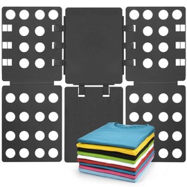 Geniusidea Shirt Folder Clothes Folding Board Laundry Room T Shirt Adjustable PP Plastic Folding Board Easy to Fold Clothes, Black