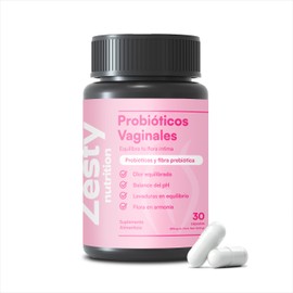 Zesty Nutrition V Probió – 6 Cepas Probióticas + XOS para Flora Femenina – pH Equilibrado y Bienestar Diario – 30 Cápsulas – Hecho en México