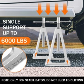 BOYISEN RV Stabilizer Jacks Set of 4，Aluminum Screw Jack Stands Adjustable from 11-17 Inch, Single Stabilizer Jacks for Travel Trailer Support up to 6000 Lbs