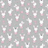 Pingianer 100 x 160 cm Hare, 100% cotton, cotton fabric for children, sold by the metre, craft sewing fabric.