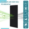 BENECREAT 24Pcs Activated Carbon Air Vent Filters, 25x10cm Black Activated