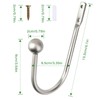Metal Curtain Tie Backs,Silver Curtain Holdbacks,2 Pieces Curtain Tie Backs
