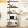 SsngygHme 5 Tier Shelves Storage, Wire Shelf Unit, Standing Adjustable