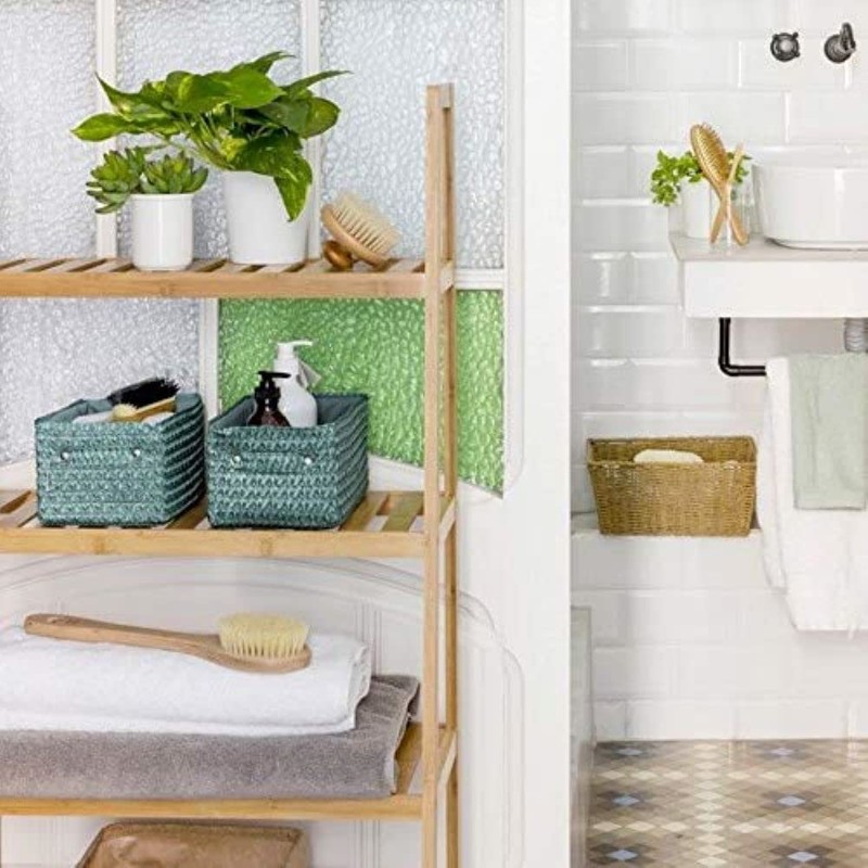 Compactor Rectangle Storage Basket with Pull Handle, Woven Storage Box