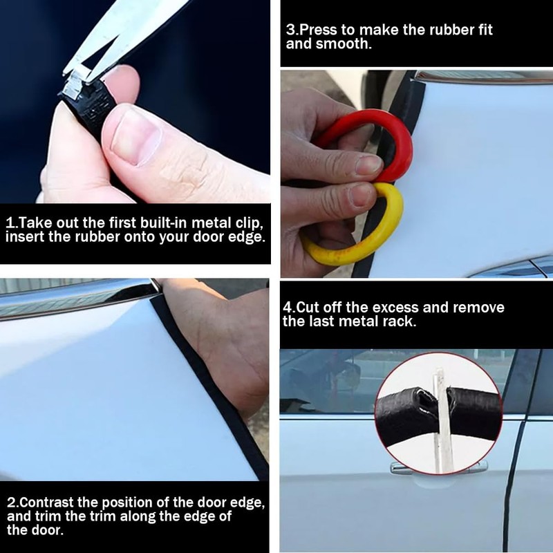 comfleep Car Door Edge Protection, No Need to Glue, U-shaped