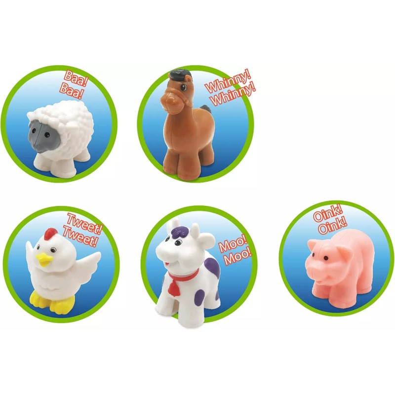 Kiddieland Light N' Sound Farm Tractor Vehicle & Animal Figures