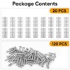 Stainless Steel Cabinet Folding Hinges: 20 Pcs 1.73 Inch Small