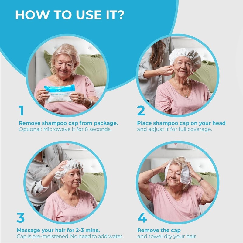 Scrubzz No Rinse Shampoo Caps - 6 Count, Fresh Scent