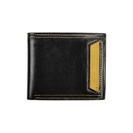 AdiStylinno Slim Bifold Wallet, Soft Leather Multifunctional Men Wallet Fashion Foldable Bifold Wallet for Men with Flip ID Window Credit Card Holder (A, Black)
