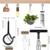VVHFXD Pack of 22 Screw Hooks, Stainless Steel, Black, with