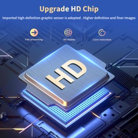 Podofo Car Reversing Camera, 12 Lights Reversing Camera Ultra HD Night Version Waterproof Reversing Camera, 170° Wide Vision Car Reversing Camera Compatible with Most Cars (P-Format)