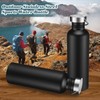 CHENGU 4 Pack Single Wall Stainless Steel Water Bottles Camping