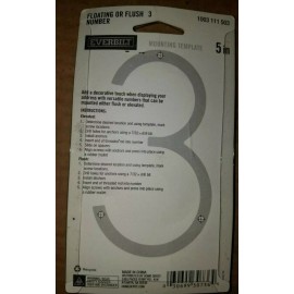 EVERBILT 5 in. Everbilt Elevated Black Number 3