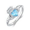 KZX Claddagh Rings for Women 925 Sterling Silver Claddagh Heart