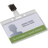 Q-Connect Rigid Credit Card Sized Name Badge Holder and Clip