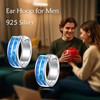 HOPEEZZ Hoop Earrings for Men Sterling Silver Blue Opal Huggie