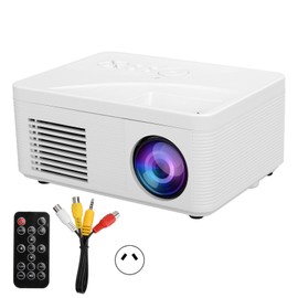 Mini Projector Home Portable HD 1080P Wall Projection Video USB HDMI AV H3 100‑240VWhite AU Plug