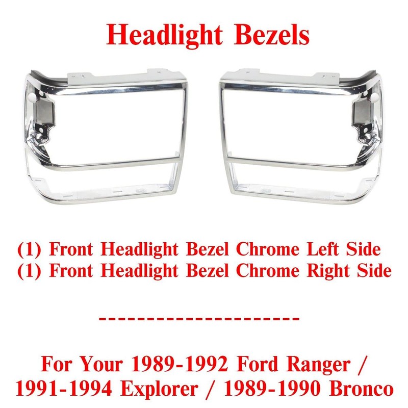 US AUTO PARTS PLUS New Front Headlight Bezels Chrome Right