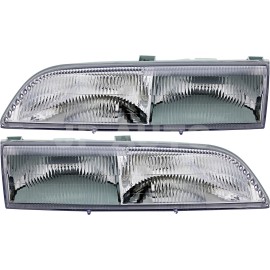 jpautowholesale For 1989-1993 Ford Thunderbird Headlight Halogen Set Driver and Passenger Side