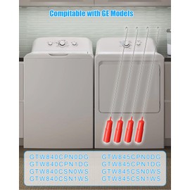 WH03X35581 Washer Suspension Rod Spring Kit Fits for GE GTW840CPN0DG GTW840CPN1DG GTW840CSN0WS GTW840CSN1WS, Washer Rod Spring Kit Replaces WH03X29071 WH03X29077 WH03X31498, 4PCS