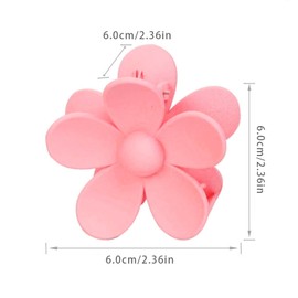 GWAWG 6PCS Hair Claw Clips,Matte Flower Hair Clips,Strong Hold Hair Jaw Clamps,large matte claw clips,Non Slip Hair Clips,versatile big hair clips,large claw clip for Women and Girls