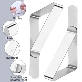 selizo Pack of 30 Tablecloth Clips, Stainless Steel, Table Cover Clips for Indoor and Outdoor Use, Table Clips for Picnics, Parties, Weddings, Dinners, Schools