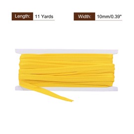sourcing map Cotton Piping Trim, 11 Yards 0.4 Inch Wide Polyester Bias Tape Cord Trim Fabric Piping Trim for Sewing Fabric Trimming DIY Crafting, Yellow