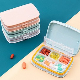 2 types of GB pill cases Whats in My Bag portable nutritional pill box U023 Pink