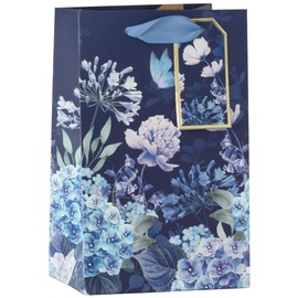 Design By Violet Endless Summer Beautiful Floral Paper Gift Bag With Butterfly Gift Tag Spring Birthday Mother's Day Easter Valentines Small